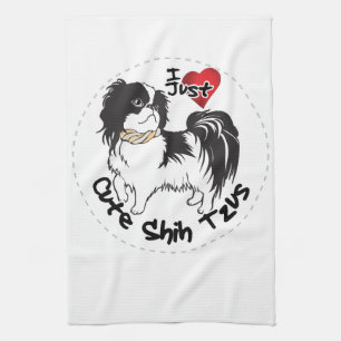 Happy Adorable Funny & Cute Shih Tzu Dog Tea Towel