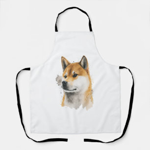Happy Akita Dog  Apron