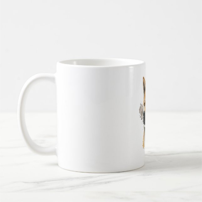 Happy Akita Dog  Coffee Mug (Left)