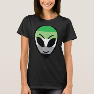 Happy Alien Aromantic Pride Flag T-Shirt