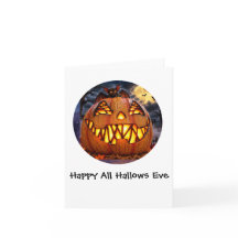 Happy All Hallows Eve Pumpkin and Bat
