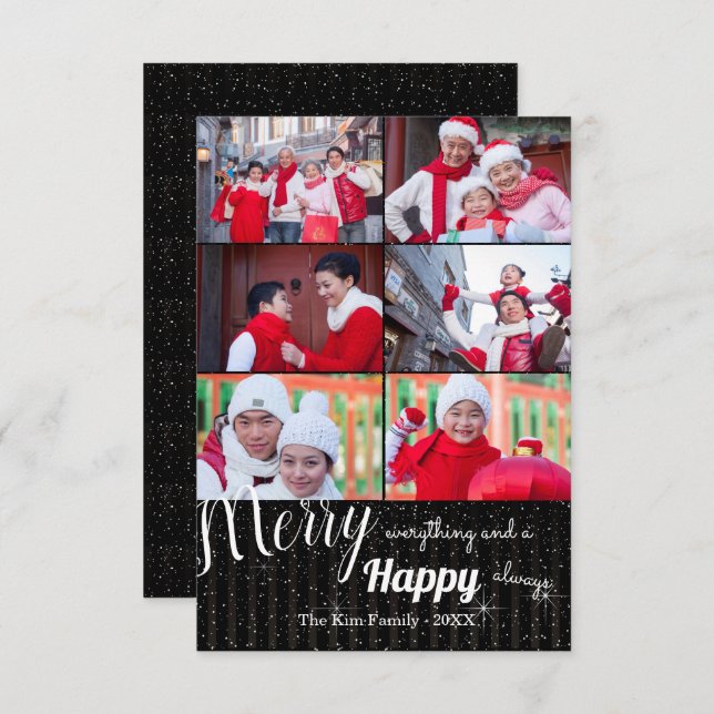 Happy Always Collage - 3x5 Photo Holiday Card (Front/Back)