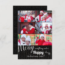 Happy Always Collage - 3x5 Photo Holiday Card