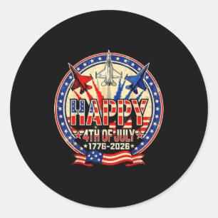 Happy american 1776 2026 usa patrioctic 4th of jul classic round sticker