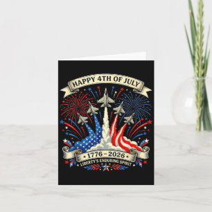 Happy american 1776 2026 usa patriotic 4th of july card