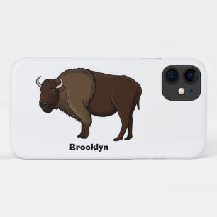 Happy American bison buffalo illustration Case-Mate iPhone Case