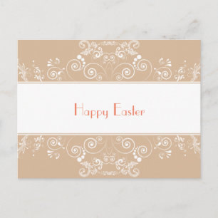 Happy and blessed Easter antique painting Postcard