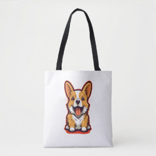 Happy and Cute Corgi - Adorable Design for Dog Lov Tote Bag