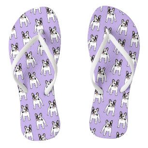 Happy and Fun Single Hooded Pied Frenchie Jandals