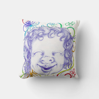 Happy and laughing with joy cushion