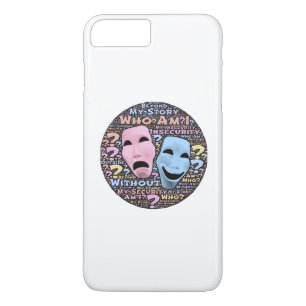 Happy and sad masks cartoon Case-Mate iPhone case