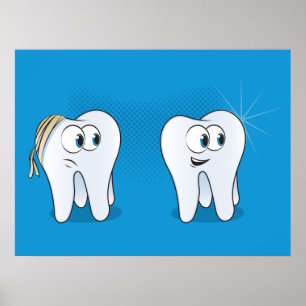 Happy And Sad Teeth Poster