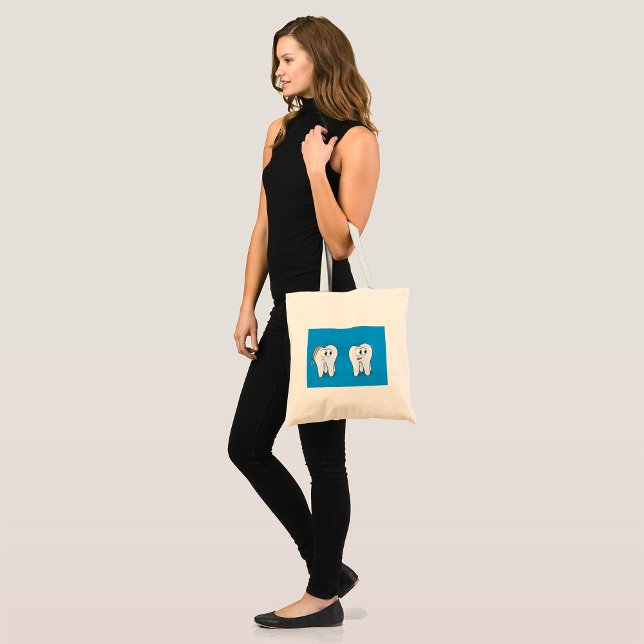 Happy And Sad Teeth Tote Bag (Creator Uploaded)