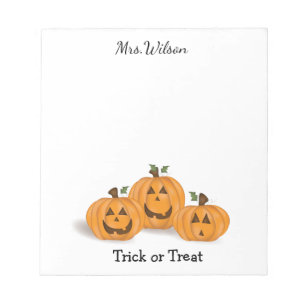 Happy and Smiling Jack O Lanterns Notepad
