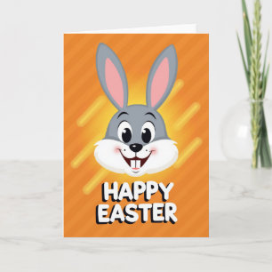 Happy Animated Bunny Easter Card