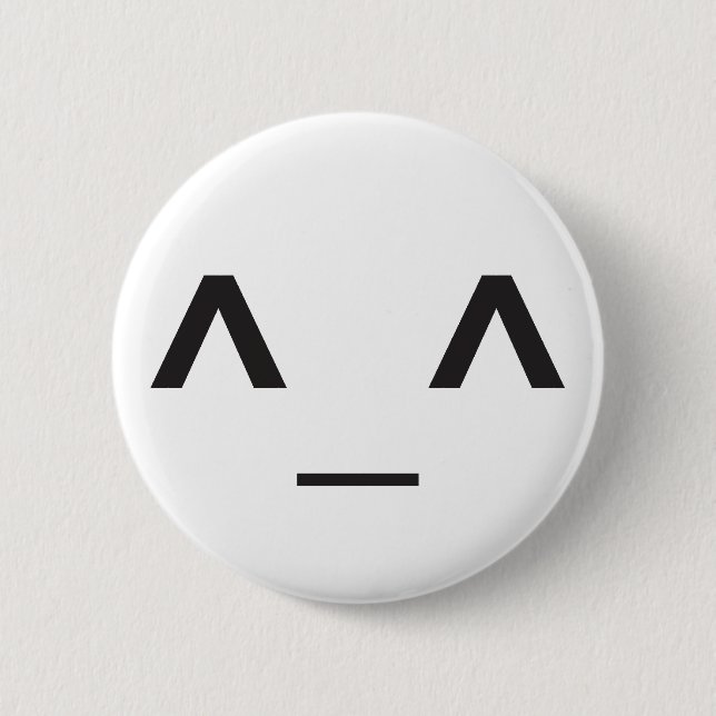 Happy Anime Face 6 Cm Round Badge (Front)