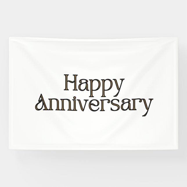 Happy Anniversary 4x6 Vinyl Banner (Horizontal)