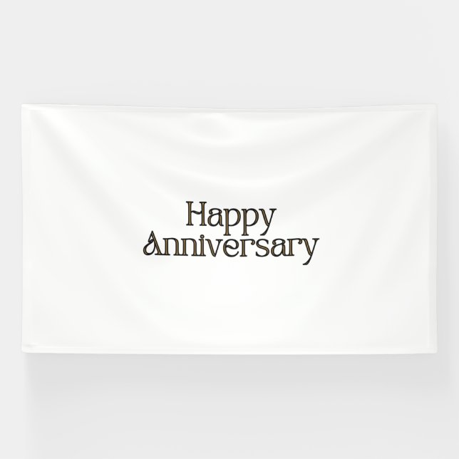 Happy Anniversary 6x10 Vinyl Banner (Horizontal)