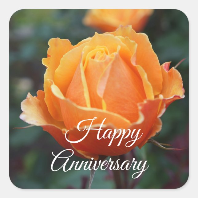 Happy Anniversary About Face Rose #1 Stickers (Front)