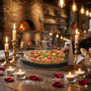 Happy Anniversary Babe! Hot, Cheesy & Fresh Pizza Card