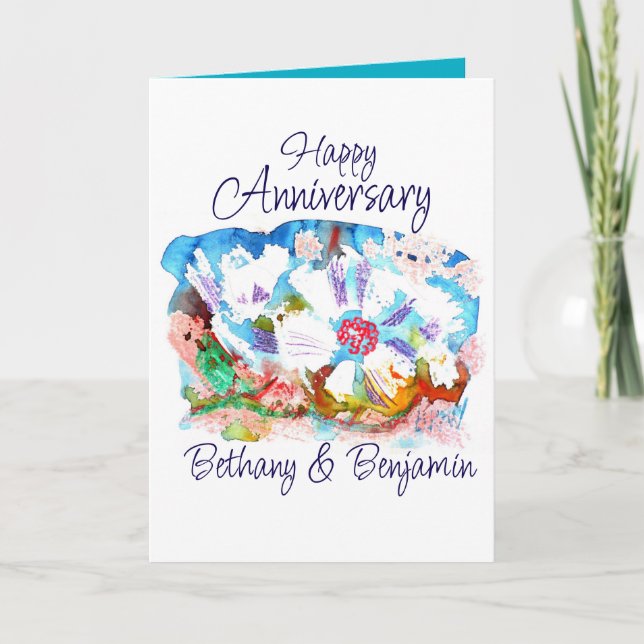 Happy Anniversary Best Wishes To You Both card (Front)