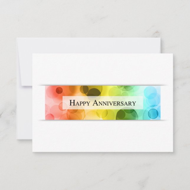 happy anniversary bokeh invitation (Front)