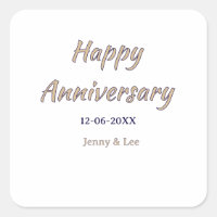 happy anniversary brown grey name date couple mode