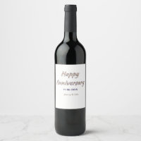 happy anniversary brown grey name date couple mode