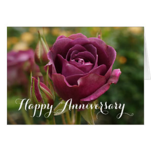 Happy Anniversary Burgundy Iceberg Rose #1-2 Card