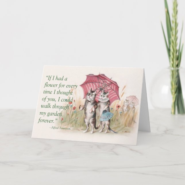 Happy Anniversary Card - Cats in Love (Front)