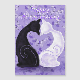 Happy Anniversary Card - Love - Cat Couple