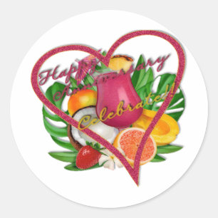 Happy Anniversary Celebrate t Classic Round Sticker