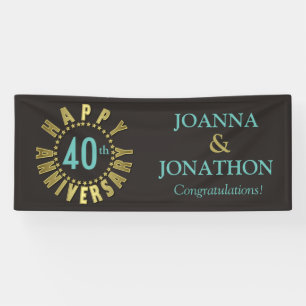 Happy Anniversary Circle of Stars Gold ID173 Banner