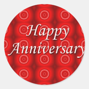 Happy Anniversary Classic Round Sticker