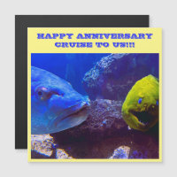 HAPPY ANNIVERSARY CRUISE SHIP DOOR MAGNET