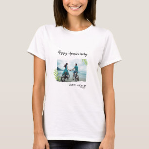 Happy Anniversary Custom Branded White T-Shirt