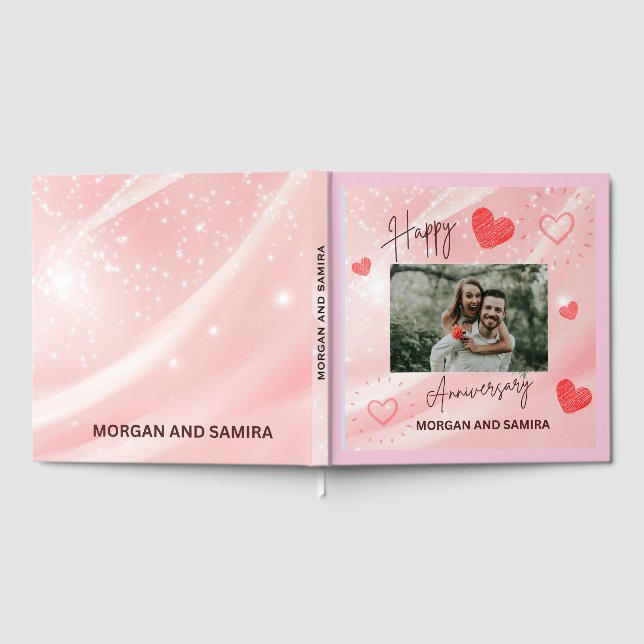 Happy Anniversary Custom Photo Guest Book (Full)