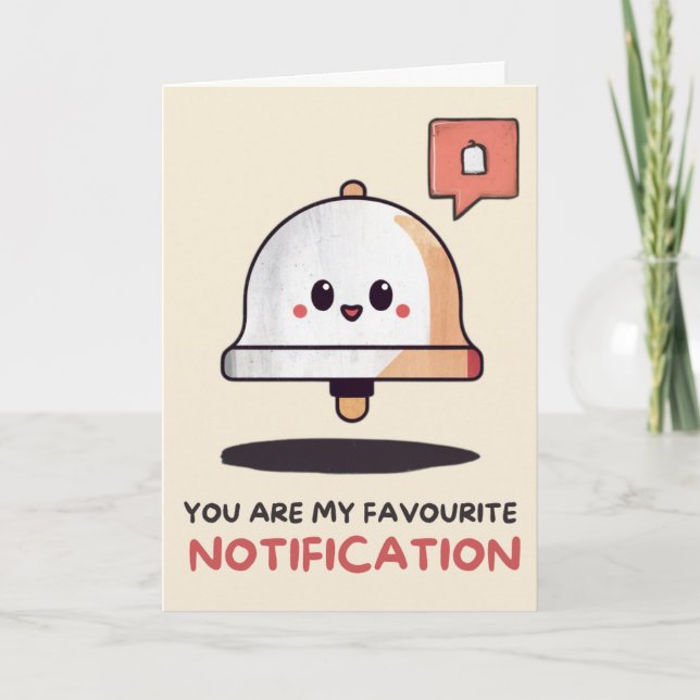 Happy Anniversary Cute Funny Notification Card (Front)