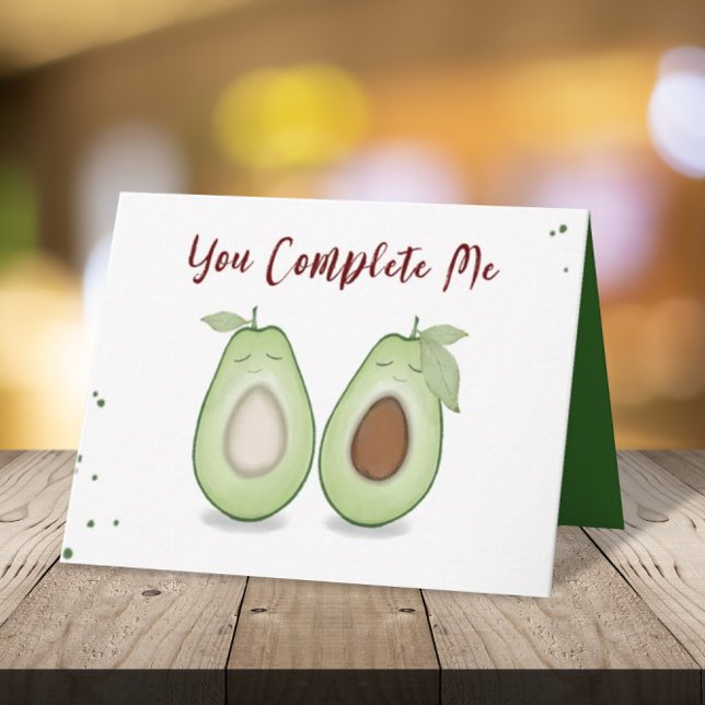 Happy Anniversary Cute Funny Simple Avocados Card (Creator Uploaded)