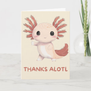 Happy Anniversary Cute Funny Simple Axolotl Card