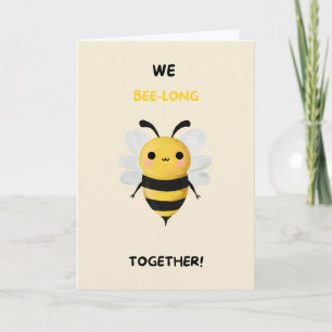 Happy Anniversary Cute Funny Simple Bee Card