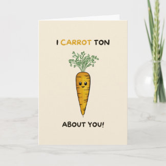 Happy Anniversary Cute Funny Simple Carrot Card