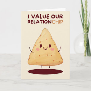 Happy Anniversary Cute Funny Simple Chip Card