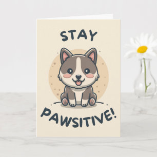 Happy Anniversary Cute Funny Simple Dog Card 