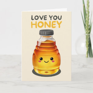 Happy Anniversary Cute Funny Simple Honey Card