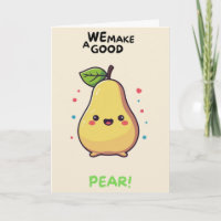 Happy Anniversary Cute Funny Simple Pear Card