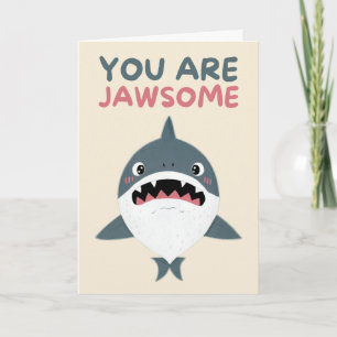 Happy Anniversary Cute Funny Simple Shark Card