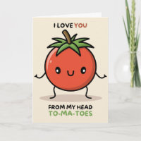 Happy Anniversary Cute Funny Simple Tomato Card