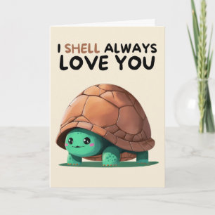 Happy Anniversary Cute Funny Simple Turtle Card