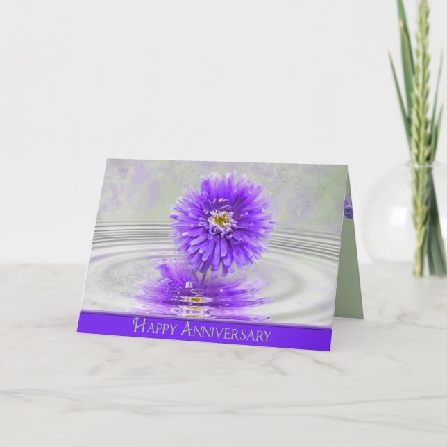 Happy Anniversary Dahlia Card (Front)